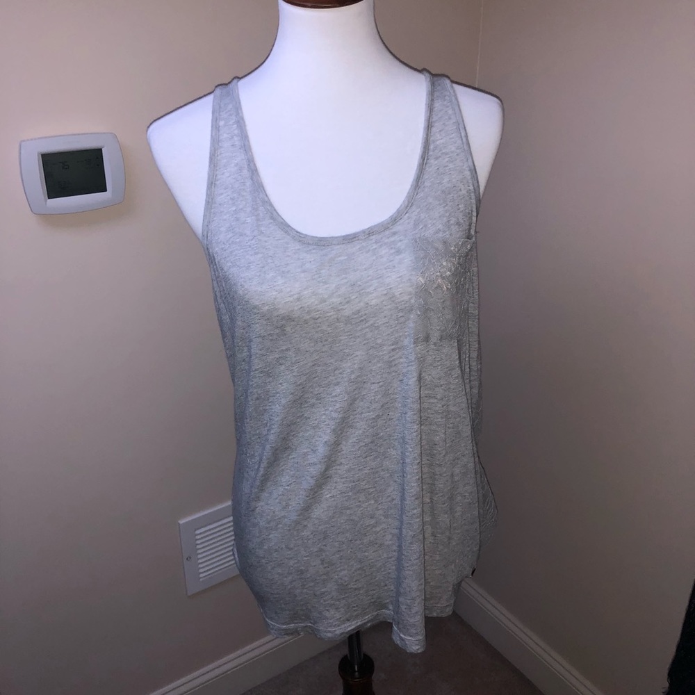 PINK VS gray tank top